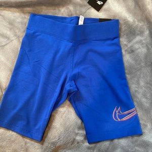 Nike blue biker shorts